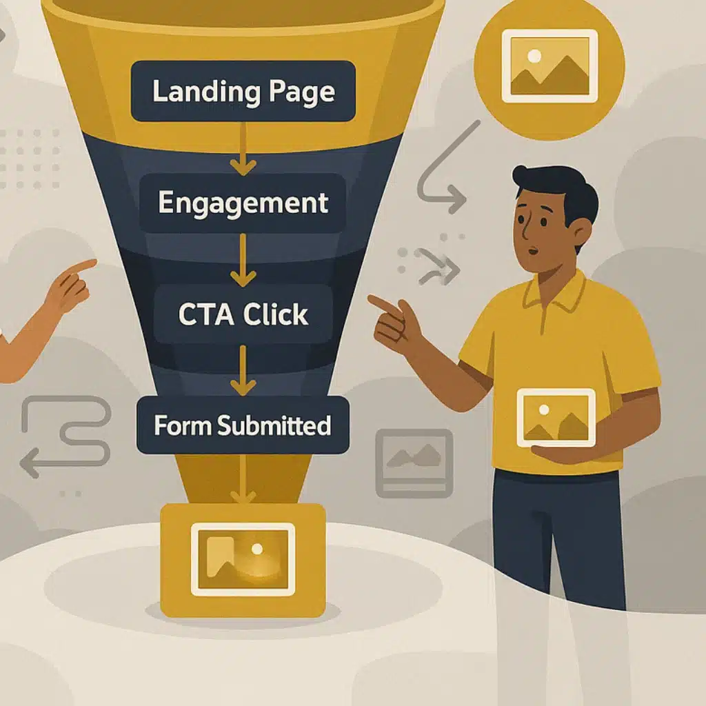 CRO Funnel Path Turning Website Visitors Into Booked Cleaning Jobs