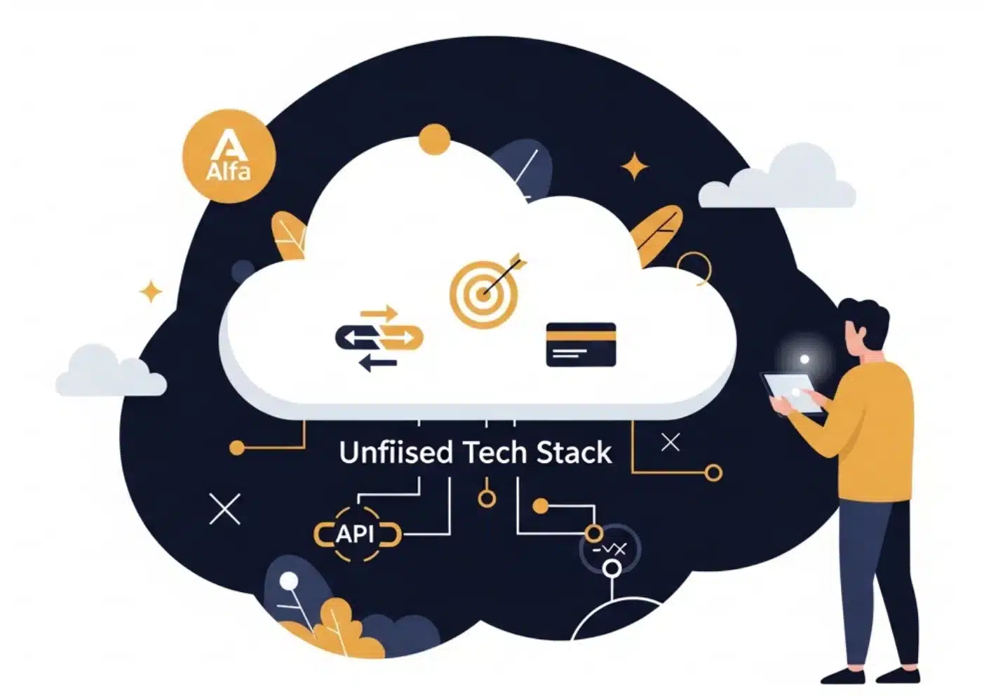 Integrations map linking apps and data