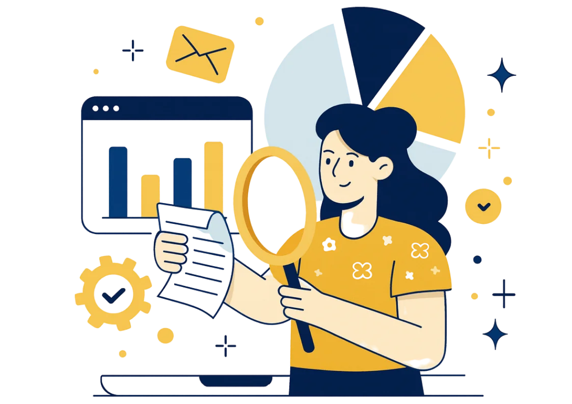 KPI dashboard with ROI and conversion charts